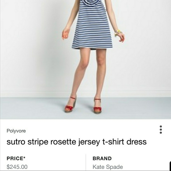 NWT  Kate Spade Rosette T-Shirt Dress - Picture 4 of 5